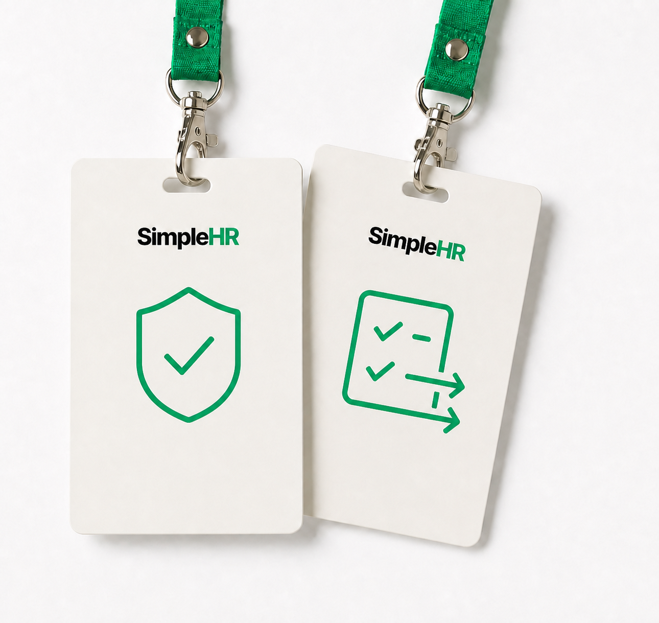 준법·노무 담당 AI 안심 파트너와 인수인계·업무 운영 담당 AI 사수의 SimpleHR 사원증